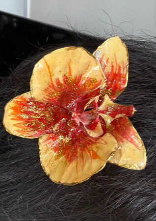 Orchid Hair Clip M-13